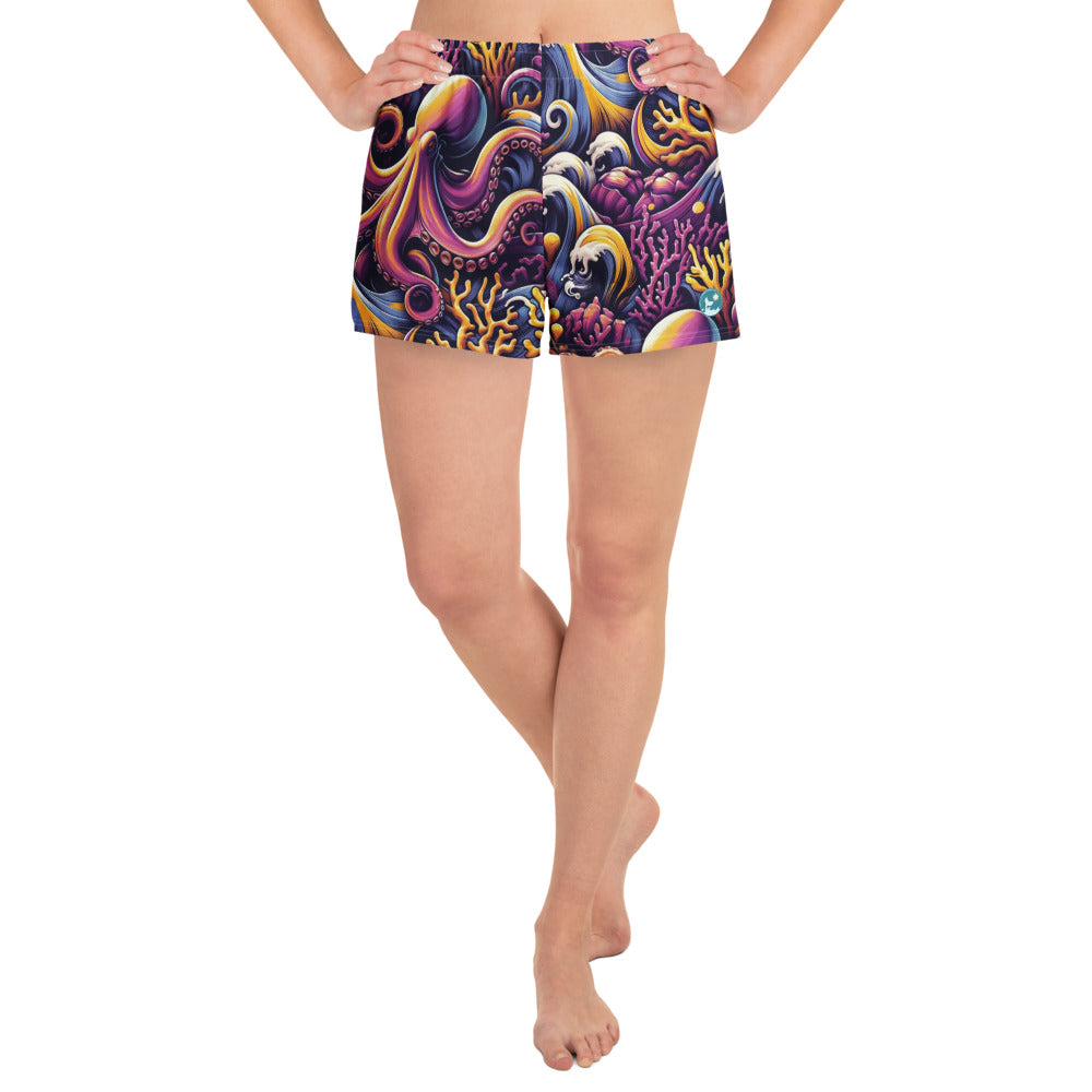 Octopus Ink Breezy Swim Shorts – front view – breezy swim shorts made from recycled fabric for warm water adventures